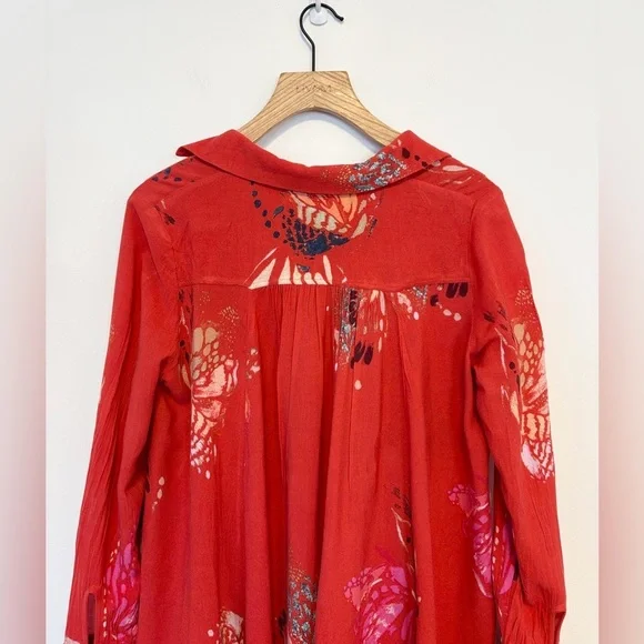Free People Field Of Butterflies mini dress /Tunic , sz : small - Picture 6 of 11